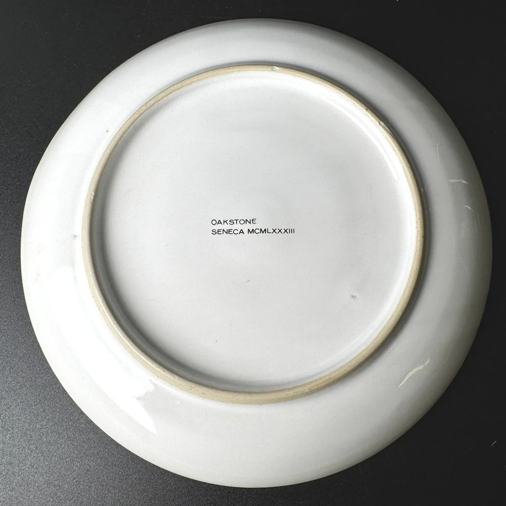 Vintage Oakstone Seneca 1983 Tree Seasons Art Decorative Plates Set 2 Signed